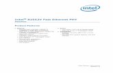 Intel(r) 82552V Fast Ethernet PHY Datasheet Fast Ethernet PHY—Datasheet 1 1.0 Introduction 1.1 Scope This document describes the external architec ture for the 82552V. It's intended