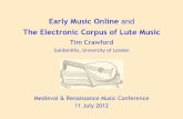 The Electronic Corpus of Lute Musicdoc.gold.ac.uk/isms/ecolm/MedRen_Jul_2012.pdf · Early Music Online and The Electronic Corpus of Lute Music Tim Crawford Goldsmiths, University