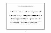 “A rhetorical analysis of President Thabo Mbeki’s ...rhetoricafrica.org/pdf/Themba Ratsibe T Mbekis Presidential... · 1 Themba Ratsibe Research Assistant, Rhetoric Studies “A