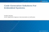 Code Generation Solutions for Embedded Systems Generation Solutions For Embedded Systems ... To break the project development trade-off we have to ... Configuration Management Documentation