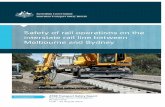 Safety of rail operations on the interstate rail line ... · Safety of rail operations on the. interstate rail line between Melbourne and Sydney. ... (contamination of the aggregate