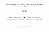 ADVANCED DIRECT PRACTICE (ADP) …ualr.edu/socialwork/files/2013/11/ADVANCED-DIRECT... · Web viewAdvanced Direct Practice (ADP) Internship Manual The School of Social Work Graduate