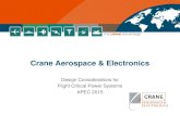 Crane Aerospace & Electronics Corporate Introduction Approach to Design Flight Control Power System ... FAA AC25.1309-1B and EASA AMC 25.1309 ... Analysis (Preliminary) –SSA –