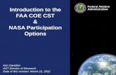 Introduction to the FAA COE CST and NASA … 21, 2012 · 3.2 Personnel Training 3.3 ECLSS 3.4 Habitability & Huma Factors . ... Introduction to the FAA COE CST and NASA Participation