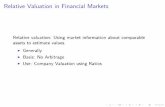 Relative Valuation in Financial Markets€¦ ·  · 2017-11-23Relative valuation: Using market information about comparable ... Company Valuation by multiples ... HBS note on Corporate
