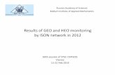 ISON 2012 results overview - UNOOSA · • Company for the network maintenance and instruments development (ASC Project-Technics) 2. ... population using optical instruments ... 18.01.2012