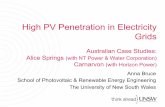 High PV Penetration in Electricity Grids · adjust spinning reserve • Solutions – Frequency (& voltage) ... - Spread inverter islanding setpoints ... spinning reserve requirements
