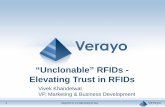 “Unclonable” RFIDs - Elevating Trust in RFIDsrfidjournal.net/masterPresentations/live2009/np/sponsored_428... · “Unclonable” RFIDs - Elevating Trust in RFIDs. ... compare