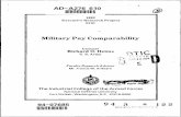 Military Pay Comparability - Defense Technical Information … · Comparability of pay was first addressed in "The Advisory Commission on Service Pay (The Hook Commission - 1948 ...