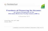 Frontiers of Financing for Access - World Banksiteresources.worldbank.org/INTDEVIMPEVAINI/Resources/3998199... · Frontiers of Financing for Access: ... Phase 1 is a “Test of Concept”