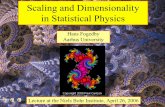 Scaling and Dimensionality in Statistical Physics - AUusers-phys.au.dk/fogedby/statphysII/notes/nbi.pdf · Scaling and Dimensionality in Statistical Physics ... Jean Perrin demonstrated