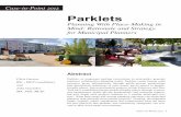 Parklets - University of Manitobaumanitoba.ca/faculties/architecture/media/CiP_2012_Larson.pdf · Parklets. Planning With Place-Making in . ... current urban design and plan- ...
