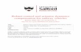 Robust control and actuator dynamics compensation for ...usir.salford.ac.uk/40053/1/Final-version-Robust Control.pdf · Accepted for Publication in Vehicle System Dynamics, 2016 *
