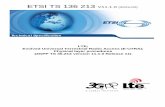 ETSI TS 136 213 V11.1 - ETSI - Welcome to the World of ... TS 36.213 version 11.1.0 Release 11 ETSI 3 ETSI TS 136 213 V11.1.0 (2013-02) Contents Intellectual Property Rights 2 Foreword