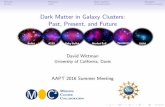 Dark Matter in Galaxy Clusters: Past, Present, and … Mercury Dark matter Mergers Dark Matter in Galaxy Clusters: Past, Present, and Future David Wittman University of California,