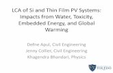 LCA of Si and Thin Film PV Systems: Impacts from Water ...lees.geo.msu.edu/research/files/solar/presentations/T2...LCA of Si and Thin Film PV Systems: Impacts from Water, Toxicity,
