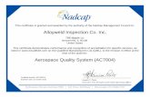 Alloyweld Inspection Co. Inc. ·  · 2018-02-16AC7110/5 Rev H - Nadcap Audit Criteria for Fusion Welding Baseline (All audits) Supplement D – Material – Additional requirements