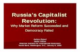 Russia’s Capitalist Revolution - PIIE · Russia’s Capitalist Revolution: ... stalemate between the ruling elite of a country and its population: ... anachronistic political system