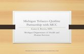 Michigan Tobacco Quitline Partnership with MCC€¦ · Free nicotine replacement therapy started in 2004. ... cessation as their quality project ... Slide 1 Author: