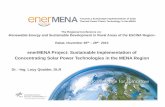 enerMENA Project: Sustainable Implementation of ...css.escwa.org.lb/SDPD/3229/24.pdf · enerMENA Project: Sustainable Implementation of ... research and industry Excellent ... the