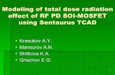 Modeling of total dose radiation effect of RF PD SOI-MOSFET using Sentaurus TCAD€¦ ·  · 2009-08-21Modeling of total dose radiation effect of RF PD SOI-MOSFET using Sentaurus