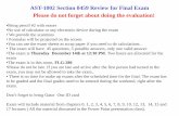 AST-1002 Section 0459 Review for Final Exam Please do not ...freyes/classes/ast1002/FR_AST_1002... · AST-1002 Section 0459 Review for Final Exam Please do not forget about doing