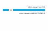 DIRECT CERTIFICATION/ DIRECT VERIFICATION … Certification...Direct Certification Print/Download 2 September 2014 OVERVIEW Direct Certification is a simplified method of determining
