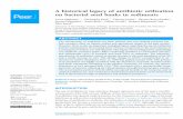 A historical legacy of antibiotic utilization on bacterial … increasing levels of antibiotic resistance in bacteria isolated from clinical samples is a problem that threatens health