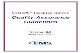 Quality Assurance Guidelines - … Hospice Survey Quality Assurance Guidelines V3.0 ... Survey File Submission Naming Convention Password Authentication Organization of the CAHPS Hospice