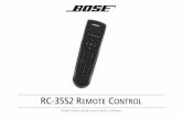 RC-35S2 REMOTE CONTROL - Better Sound Through …products.bose.com/pdf/customer_service/owners/og_rc35S2_guide_en… · The RC-35S2 remote control is specifically designed ... Each