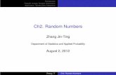 Ch2. Random Numbers - Home - Department of Statistics …stazjt/teaching/ST4231/lectures/... · Introduction Pseudo-random Number Generation Application: Monte Carlo Integration Ch2.