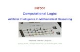 INF551 Computational Logic€¦ ·  · 2017-11-10I can’t prove the property that there is no cardinal between Qand R. Strange. Let’s call it the Continuum Hypothesis 79: Gottlob
