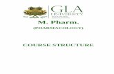 M. Pharm. - GLA Universitygla.ac.in/public/uploads/filemanager/media/M-Pharm-(Pharmacology... · Bean, H.S., Backett, A.H. & Carless, J.E, Advances in Pharmaceutical Sciences, Academic