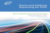 Name and Address Reporting for POC - National … in‐state address ... Populate the Name and Address fields with the correct ...