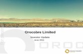 Orocobre Limited - ASX · BUILDING A SUSTAINABLE INDUSTRIAL CHEMICALS & MINERALS COMPANY Investor Update June 2015 For personal use only Orocobre Limited