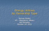 Energy Utilities by Ownership Type - wpui.wisc.eduwpui.wisc.edu/wp-uploads/2011/10/IOUs-Munis-Coops-No-notes-2011… · 1 Energy Utilities by Ownership Type Roman Draba VP – Regulatory