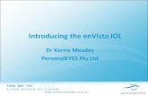 Introducing the enVista IOL - PersonalEYES · enVista IOL Basic Features Hydrophobic acrylic IOL, single piece 6.0mm aspheric neutral optic, modified‐C haptic 12.5mm overall length