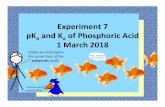 Experiment 7 pK and Ka of Phosphoric Acid 1 March 2018mattson.creighton.edu/GenChemWeb/Lab/7-H3PO4-Ka...Experiment 7 pK a and K a of Phosphoric Acid 1 March 2018 Today we inves-gate