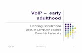 VoIP – early adulthood – early adulthood ... ENUM H.350 directories RTP transport provide URI provide ... Challenge: Global interconnect zCurrently, each VoIP “network”
