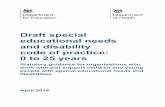 Draft special educational needs and disability code of … special educational needs and disability code of practice: 0 to 25 years Statutory guidance for organisations who work with
