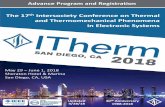 The 17th Intersociety Conference on Thermal - ieee-itherm.net · May 29 – June 1, 2018 Sheraton Hotel & Marina San Diego, CA, USA Advance Program and Registration The 17th Intersociety