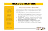 MAACCE MATTERS MATTERS President’s letter ... education services are necessary to help people take the next step to obtain their high ... Astronomer Claudius Ptolemy, ...