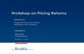 Workshop on Pricing Reforms - files.brattle.comfiles.brattle.com/files/5590_workshop_on_pricing_reforms.pdf · A pilot to test default deployment will be implemented next year . 8