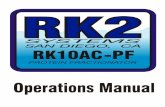 Operations Manual - Rk · Operations Manual. RK2 10 AC Protein ... Attach the Internal Riser Rinse Assembly to the Venturi Intake Assembly at the bottom ... upper riser chamber clear
