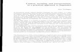 Context, meaning, and Interpretation, in a practical ... · Context, meaning, and Interpretation, in a practical approach to linguistics ... John Lyons' first example quoted above