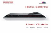 EchoStar HDS-600RS User Guide - Farnell element14 ·  · 2014-07-11Controlling your TV ... from a PC, MAC or suitable ... Using the numbered buttons on the remote*, ...
