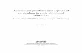 Assessment practices and curriculum resources in early ... · Assessment practices and aspects of curriculum in early childhood education . ... survey addressed topical and important
