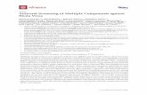 Antiviral Screening of Multiple Compounds against Ebola Virus€¦ ·  · 2017-05-17Antiviral Screening of Multiple Compounds against Ebola Virus Stuart D. Dowall 1,6,*, ... 3 Chemical