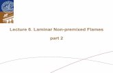 Lecture 6. Laminar Non-premixed Flames part 2. Bai Laminar Non-premixed Flames Where is the reaction zone? Zst Burnable mixture A F O 2 O 2 F F Fuel-rich mixing zone Reaction zone