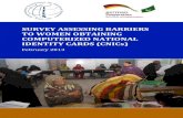 SURVEY ASSESSING BARRIERS TO WOMEN WOMEN OBTAINING COMPUTERIZED NATIONAL IDENTITY CARDS ... Women Obtaining Computerized National Identity Cards (CNICs) ... purchase a SIM card, ...